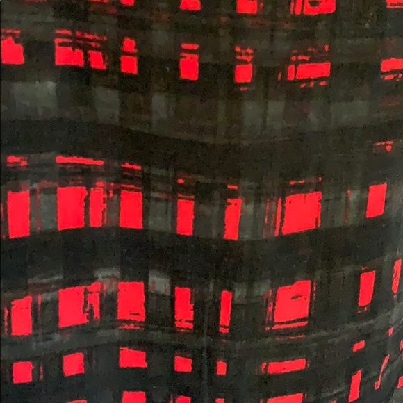 Red Black Gray Plaid Hi Low Tank G by Giuliana M - Picture 5 of 7